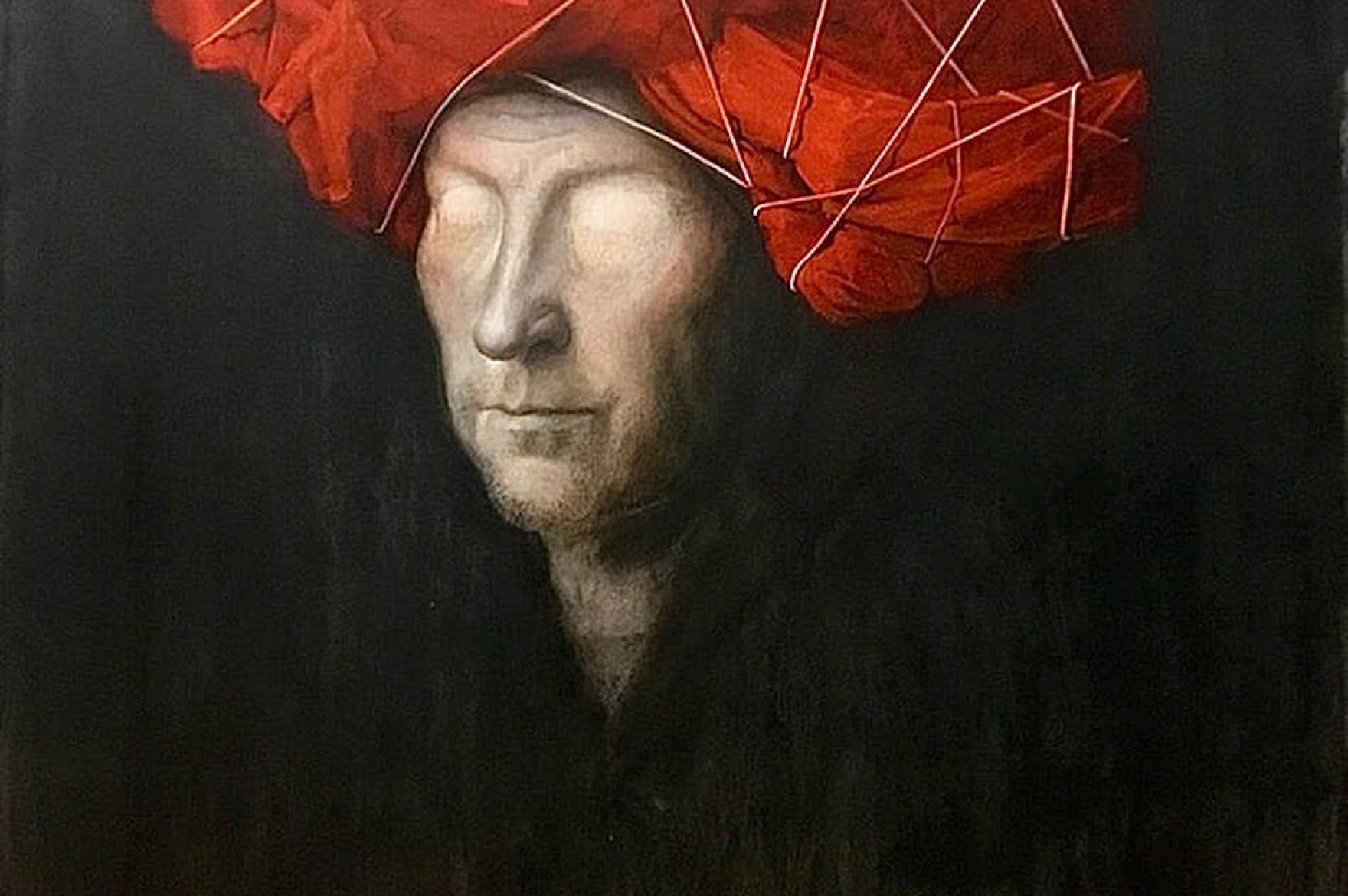 Jan_van_Eyck - charcoal pastel oil on canvas © Nele Boudry 2019